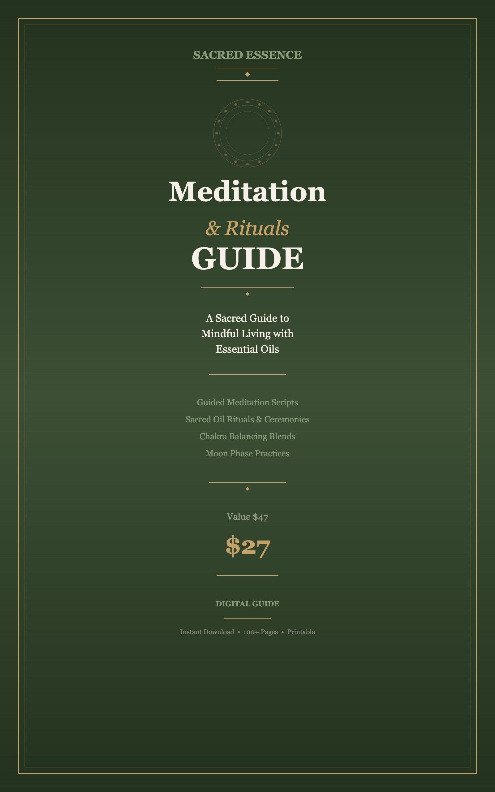 Meditation & Rituals Guide — A Sacred Guide to Mindful Living with Essential Oils