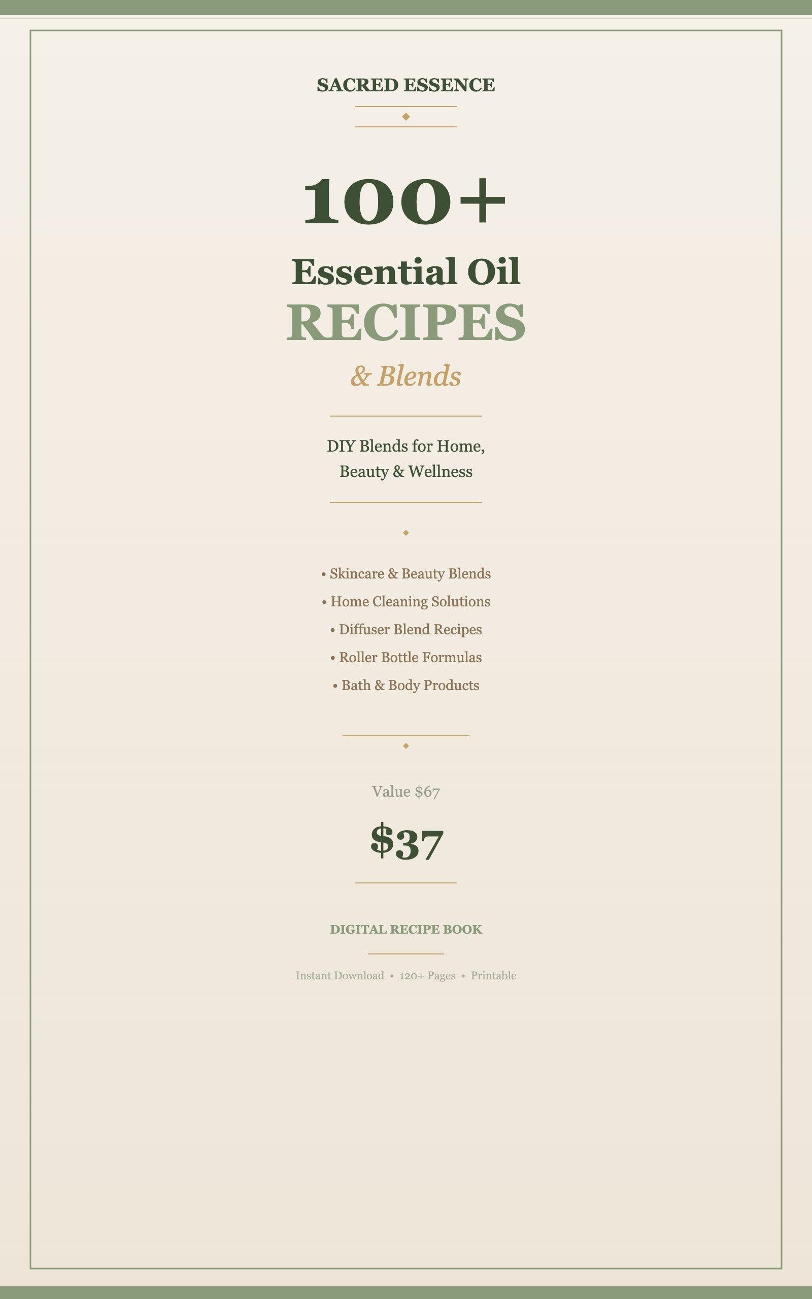 100+ Essential Oil Recipes — DIY Blends for Home, Beauty & Wellness